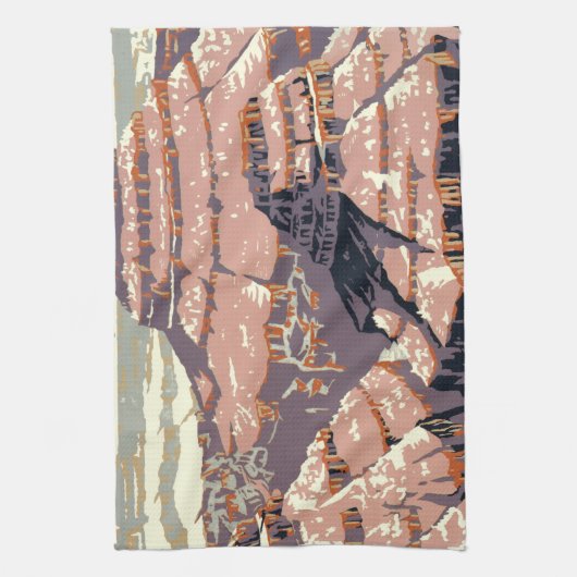 Grand Canyon Westerne grafische kunst Amerikaans Theedoek (Verticaal)