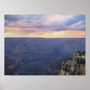 Grand Canyon zonsondergang na storm Poster
