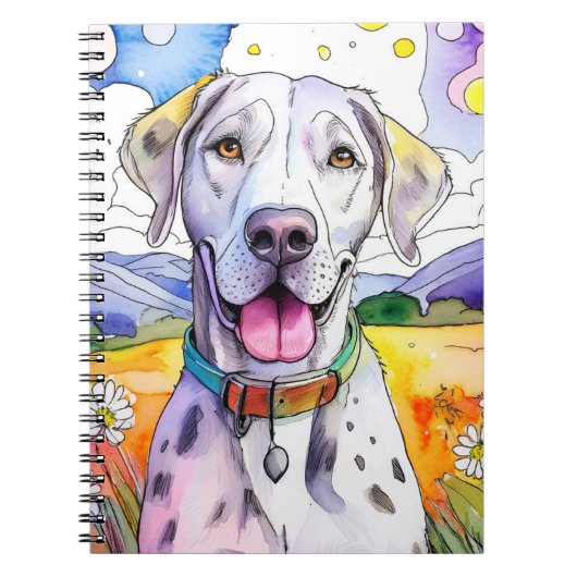 Grand Carnet tourbillon de chien Danse (Devant)