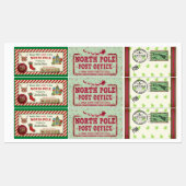 Grand Carré de Noël Adhésif / Étiquette étanche (Feuille)