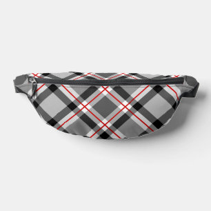 Grand Carreaux Moderne, Noir, Blanc, Gris et Rouge