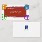 Grand carte de visite artistique astucieux unique (Devant / Derrière)