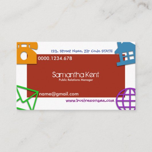 Grand carte de visite artistique astucieux unique (Devant)