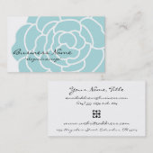 Grand carte de visite bleu de fleur (Devant / Derrière)