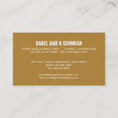 Grand carte de visite de bagels (Dos)