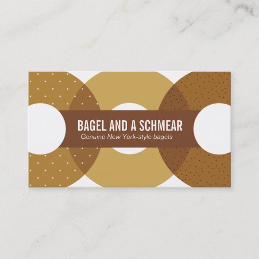 Grand carte de visite de bagels (Devant)