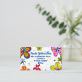 Grand carte de visite de coutume d'art de fleurs (Debout devant)