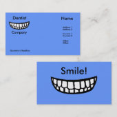 Grand carte de visite de dentiste de sourire (Devant / Derrière)