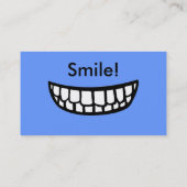 Grand carte de visite de dentiste de sourire (Dos)