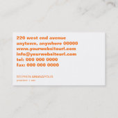 Grand carte de visite de monogramme (Dos)