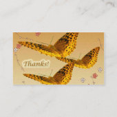 Grand Carte de visite de papillon frangé (Dos)
