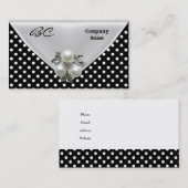 Grand Carte de visite Elegant Noir (Devant / Derrière)