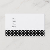 Grand Carte de visite Elegant Noir (Dos)