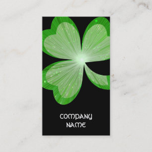 Grand carte de visite noir Shamrock