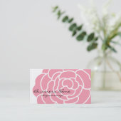 Grand carte de visite rose de fleur (Debout devant)