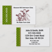 Grand Carte de visite vétérinaire animal (Devant / Derrière)