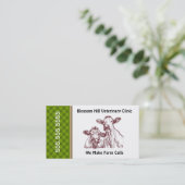 Grand Carte de visite vétérinaire animal (Debout devant)