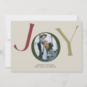 Grand Carte photo de joie avec Buffalo Plaid (Devant)