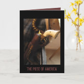 Grand carte pour notes avec le pistolet et l'étui (Fleur jaune)