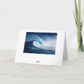 Grand carte pour notes de blanc d'océan de surf de (Dos)