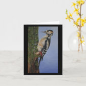 Grand Carte pour notes de pic-vert (Fleur jaune)