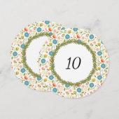 Grand Carton de Numéro de Table Personnalisé pour  (Devant / Derrière)