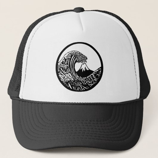 Grand casquette de Hokusai de vague (Devant)