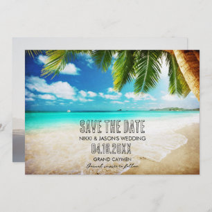 Grand Cayman Beach Destination Wedding Save The Date