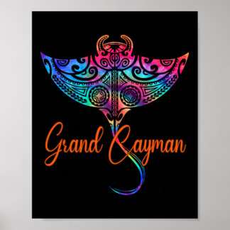Grand Cayman-eilanden 2025 Tribal Stingray Familie Poster
