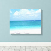 Grand Cayman Island Beach & Ocean Canvas Afdruk (Insitu (Houten vloer))