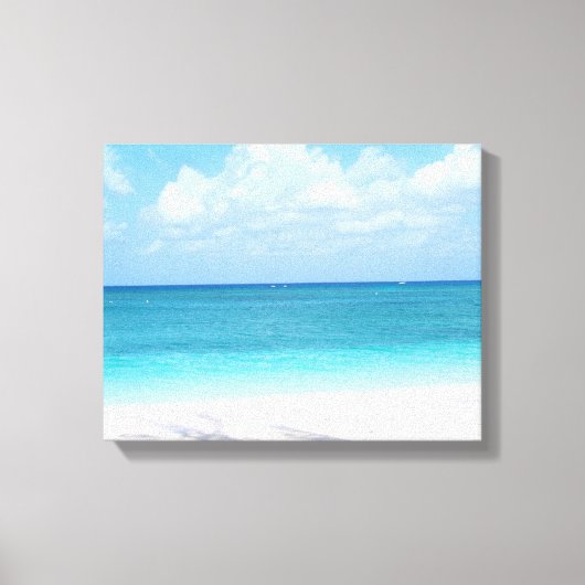 Grand Cayman Island Beach & Ocean Canvas Afdruk (Voorkant)
