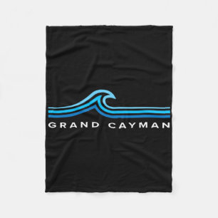 Grand Cayman Islands Waves Vintage Heren Dames Jon Fleece Deken