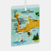  Grand Cayman kaart Metalen Ornament (Voorkant Rechts)