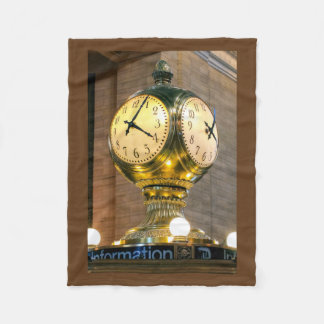 Grand Central Station Clock Fleece Blanket Deken