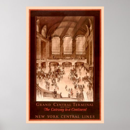 Grand Central Terminal Vintage Poster (Voorkant)