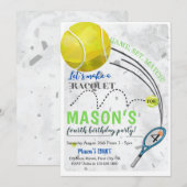 Grand Chelem Carte d'invitation d'anniversaire dif (Devant / Derrière)