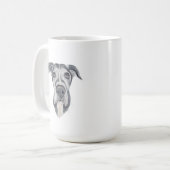 Grand chien Dane Mug | 15 oz (Devant gauche)