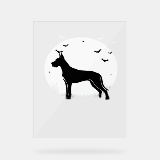 Grand Chien Danois - Halloween Lune Silhouette Cla (Recto)