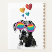 Grand chien Danse avec Coeurs Saint-Valentin (Dos)