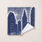 Grand City Night Lights cityscape skyline (Gant de toilette)