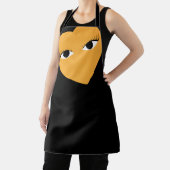 Grand Coeur avec yeux sur tablier noir (Insitu)