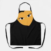 Grand Coeur avec yeux sur tablier noir (Recto)