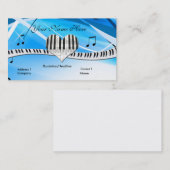 Grand Coeur de piano et Carte de visite de clavier (Devant / Derrière)