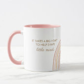 Grand Coeur Enseignant Boho Rainbow Mug (Gauche)