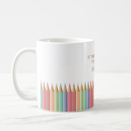 Grand Coeur Enseignant Mug (Gauche)