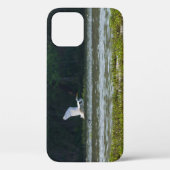 Grand coque iphone de vol d'aigrettes blanches (Verso)