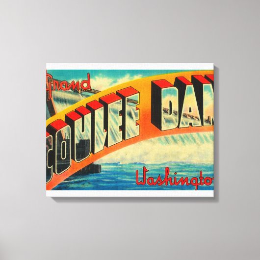 Grand Coulee Dam, Washington Canvas Afdruk (Voorkant)