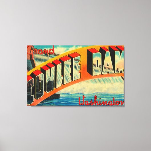 Grand Coulee Dam, Washington Canvas Afdruk (Voorkant)