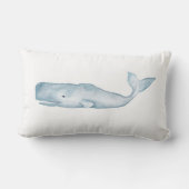 Grand coussin lombaire bleu d'accent (Verso)