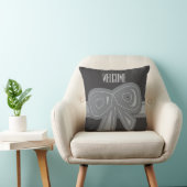 Grand Coussin Noir à Arc (Chaise)